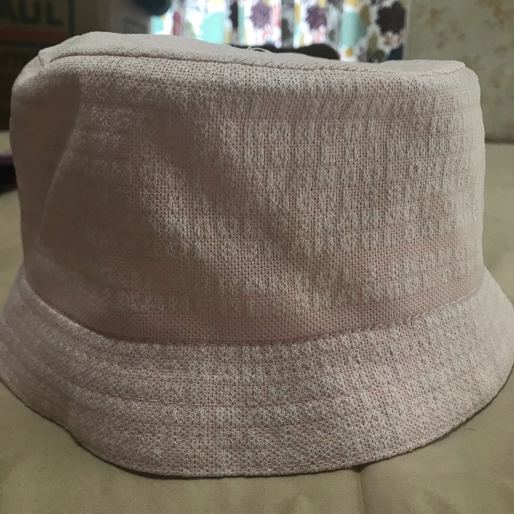Kangol light pink bucket hat